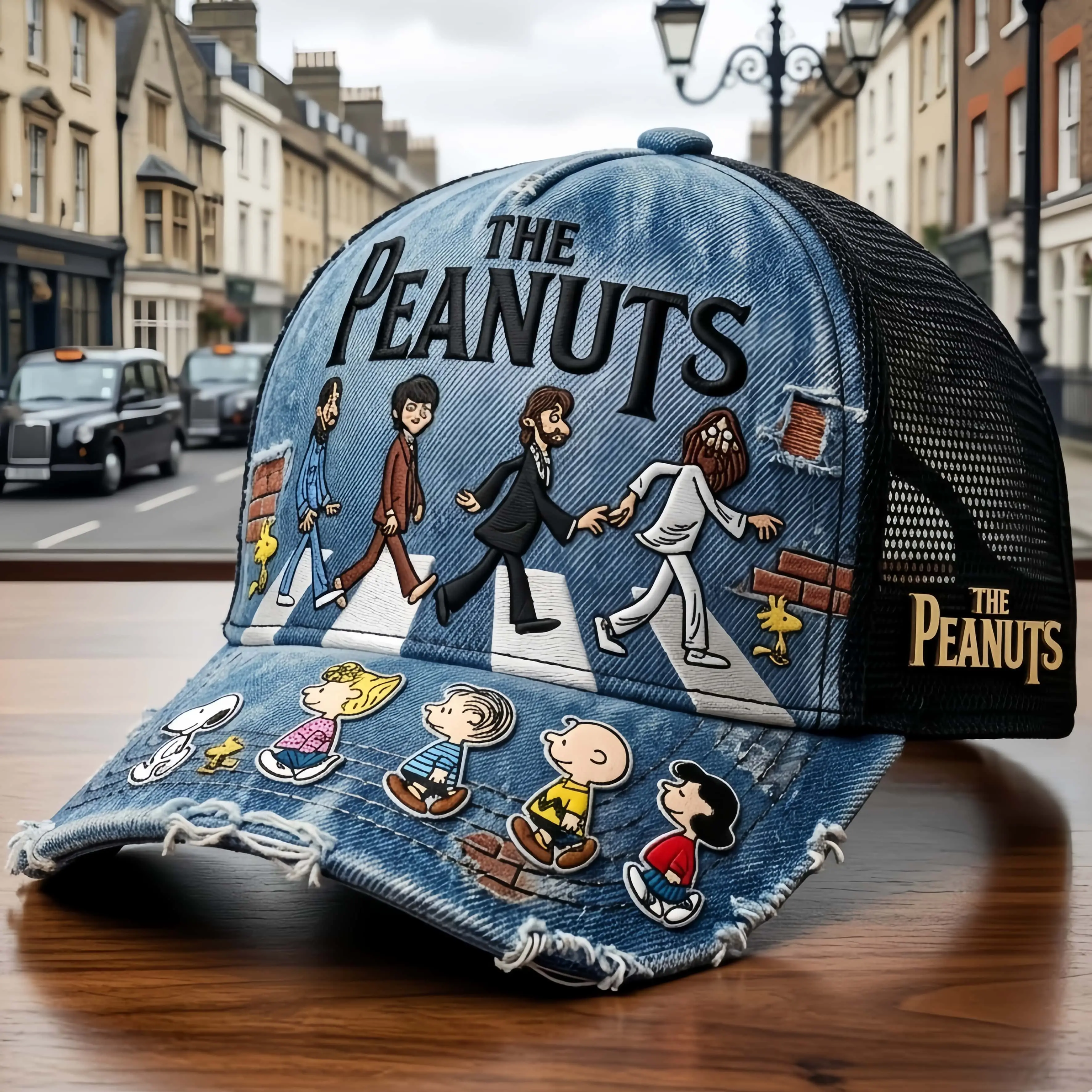The Peanuts Retro Denim Trucker Hat