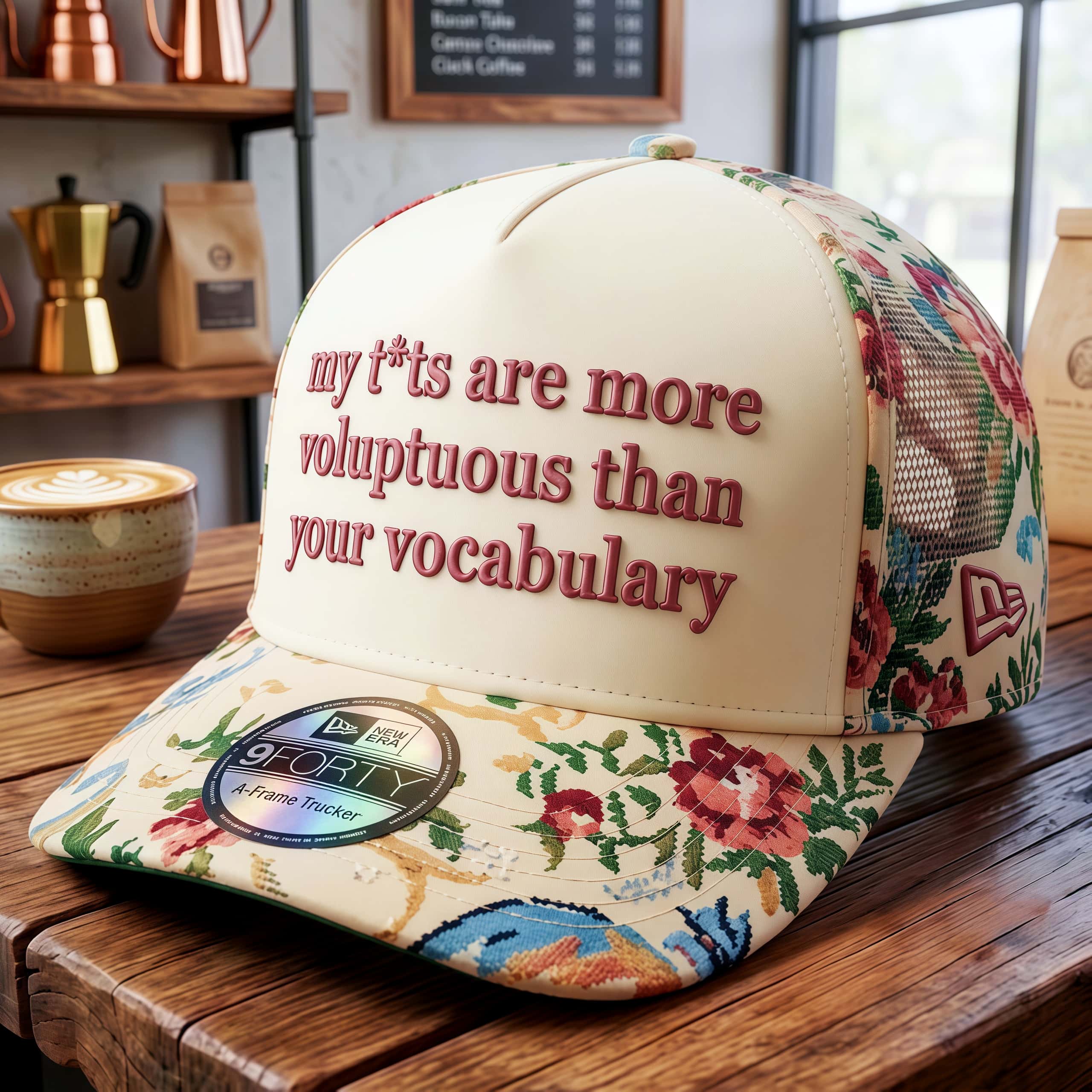 My T*ts Are More Voluptuous Than Your Vocabulary 3D Embossed Trucker Hat