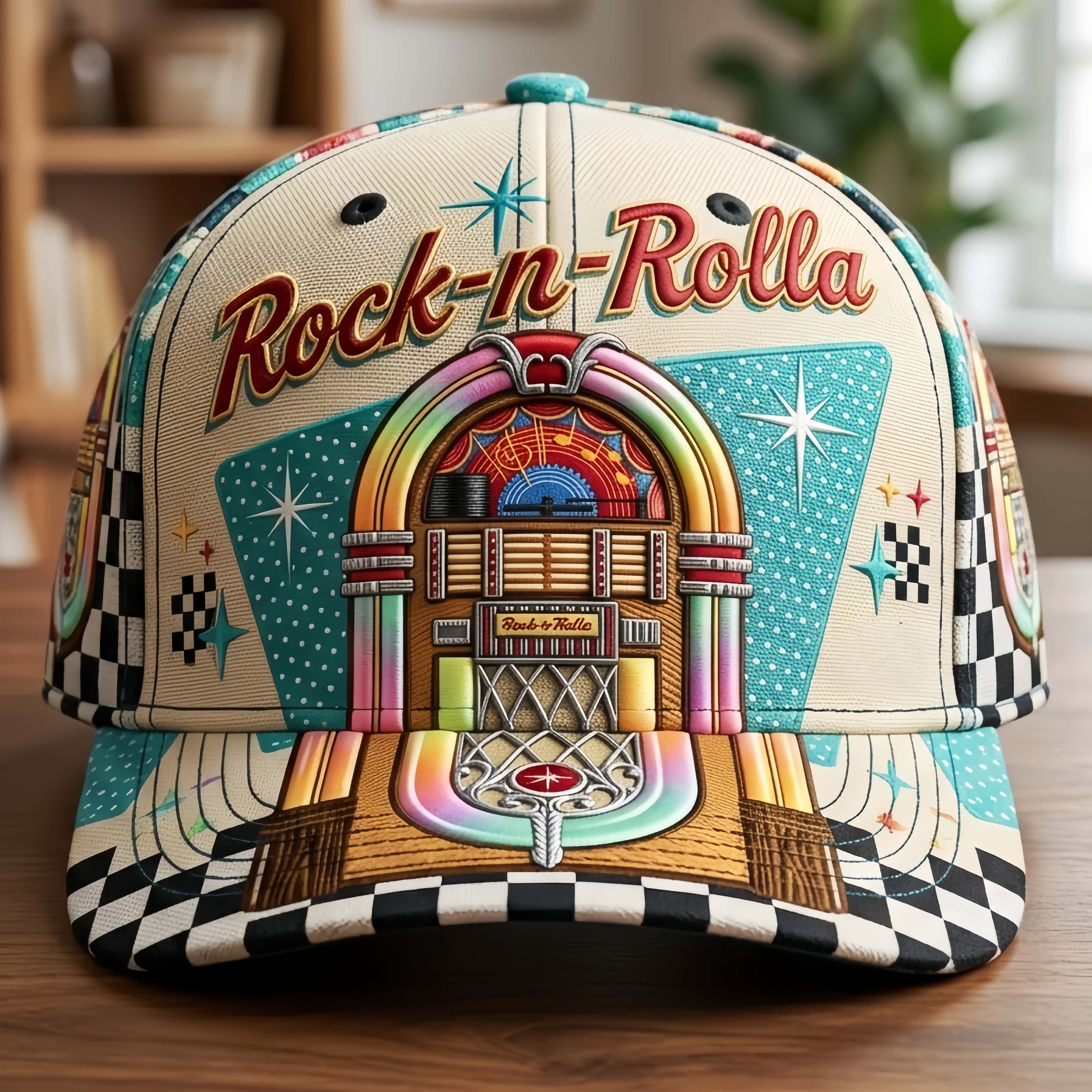 Rock-n-Rolla Retro Jukebox Baseball Cap