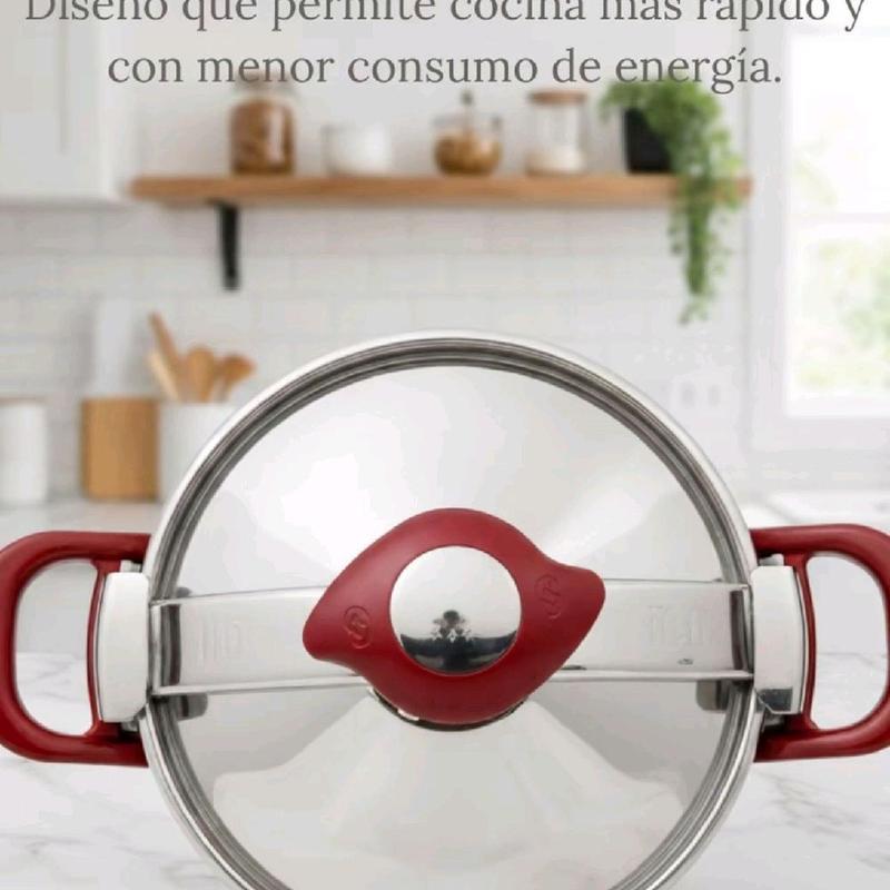 Olla a Presión Acero Inoxidable | 8L/10L, Inducción y Vitrocerámica