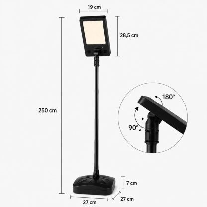 Farola Solar LED 2,5 m con Altavoz Bluetooth | 2800 lm IP65