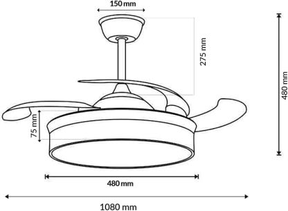 Ventilador de Techo con Luz LED | Motor DC Silencioso con Mando