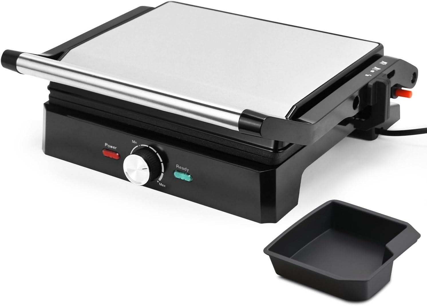 Parrilla Panini 2000W | Apertura 180° para 4 Porciones