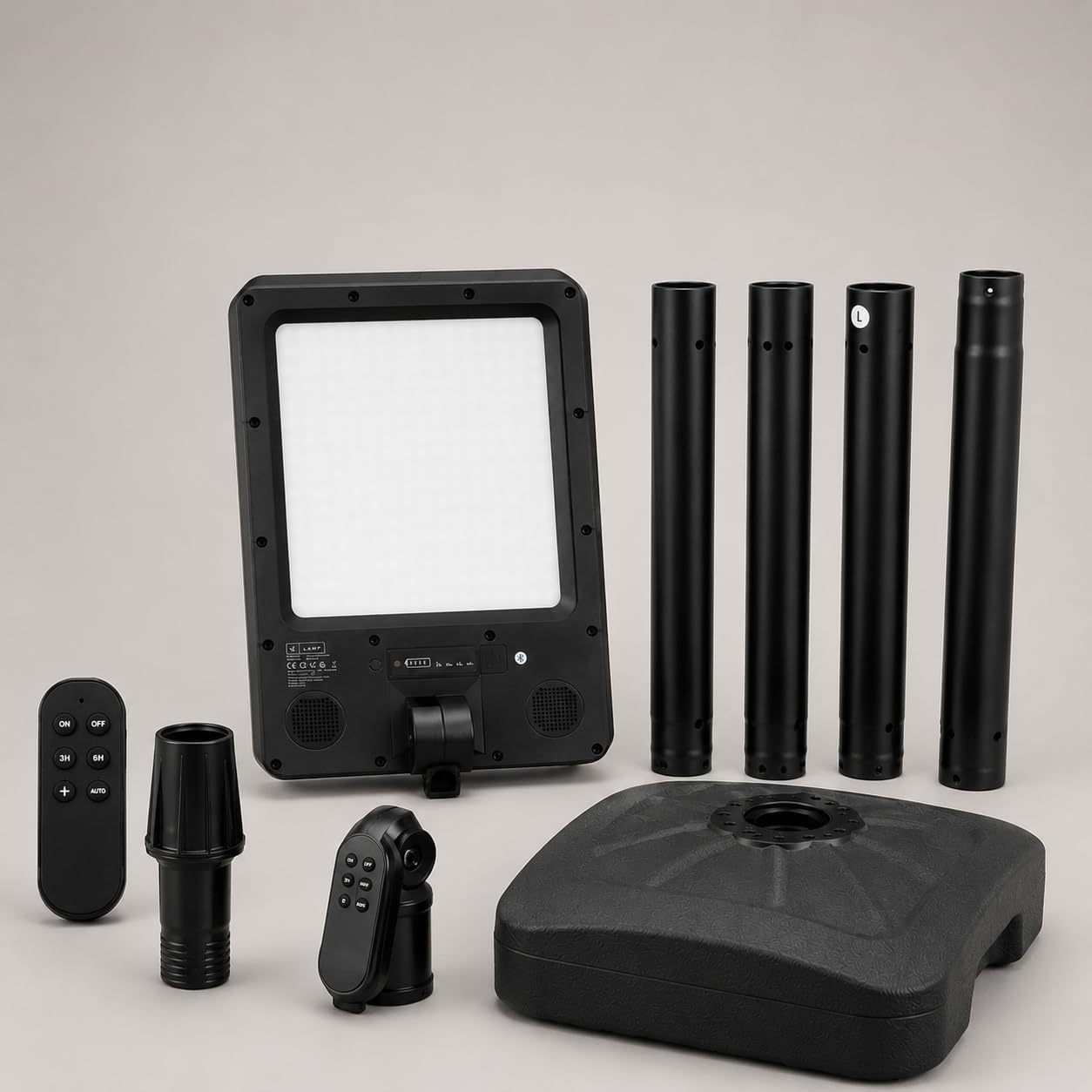 Farola Solar LED 2,5 m con Altavoz Bluetooth | 2800 lm IP65