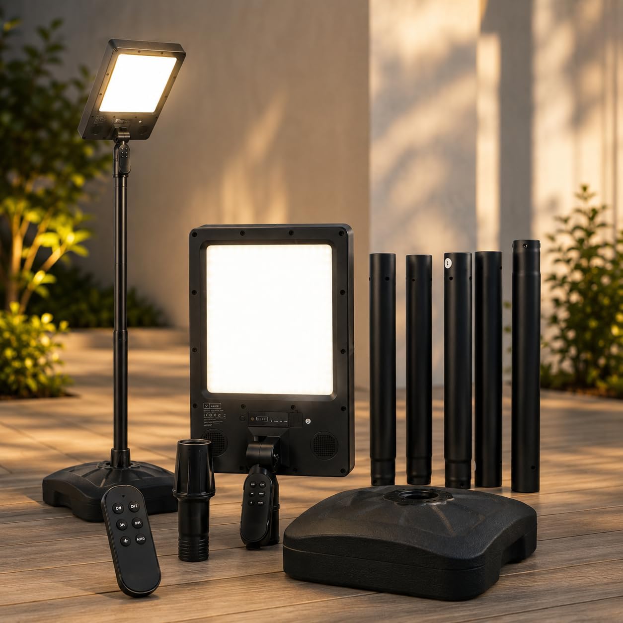 Farola Solar LED 2,5 m con Altavoz Bluetooth | 2800 lm IP65
