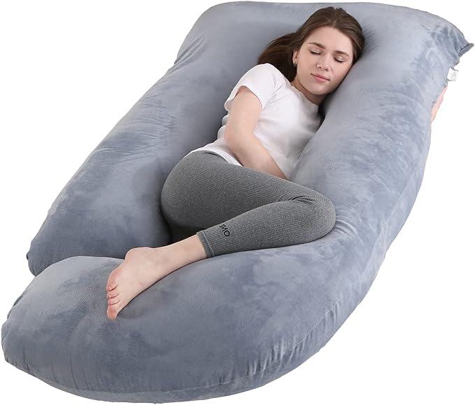 Almohada de Embarazo Forma J | Funda Lavable y Soporte de Espalda