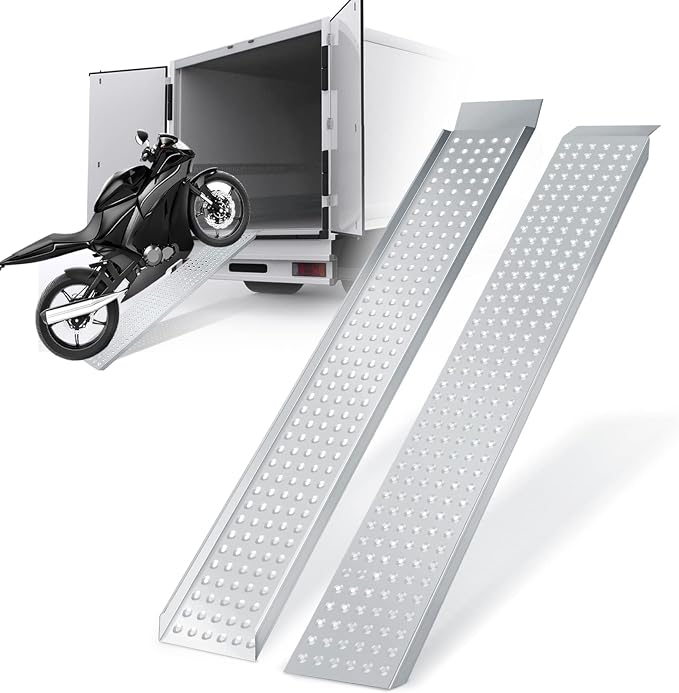 2 Rampas de Carga Acero Galvanizado | 400 kg Antideslizantes