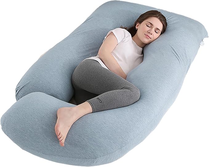 Almohada de Embarazo Forma J | Funda Lavable y Soporte de Espalda