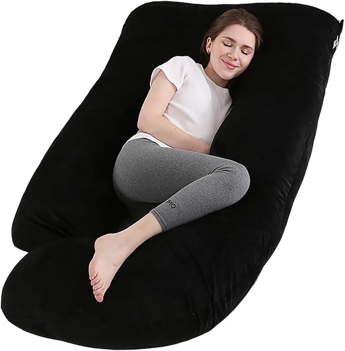 Almohada de Embarazo Forma J | Funda Lavable y Soporte de Espalda