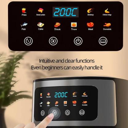  Freidora de Aire con Ventana Visible | Pantalla Táctil de Acero Inoxidable