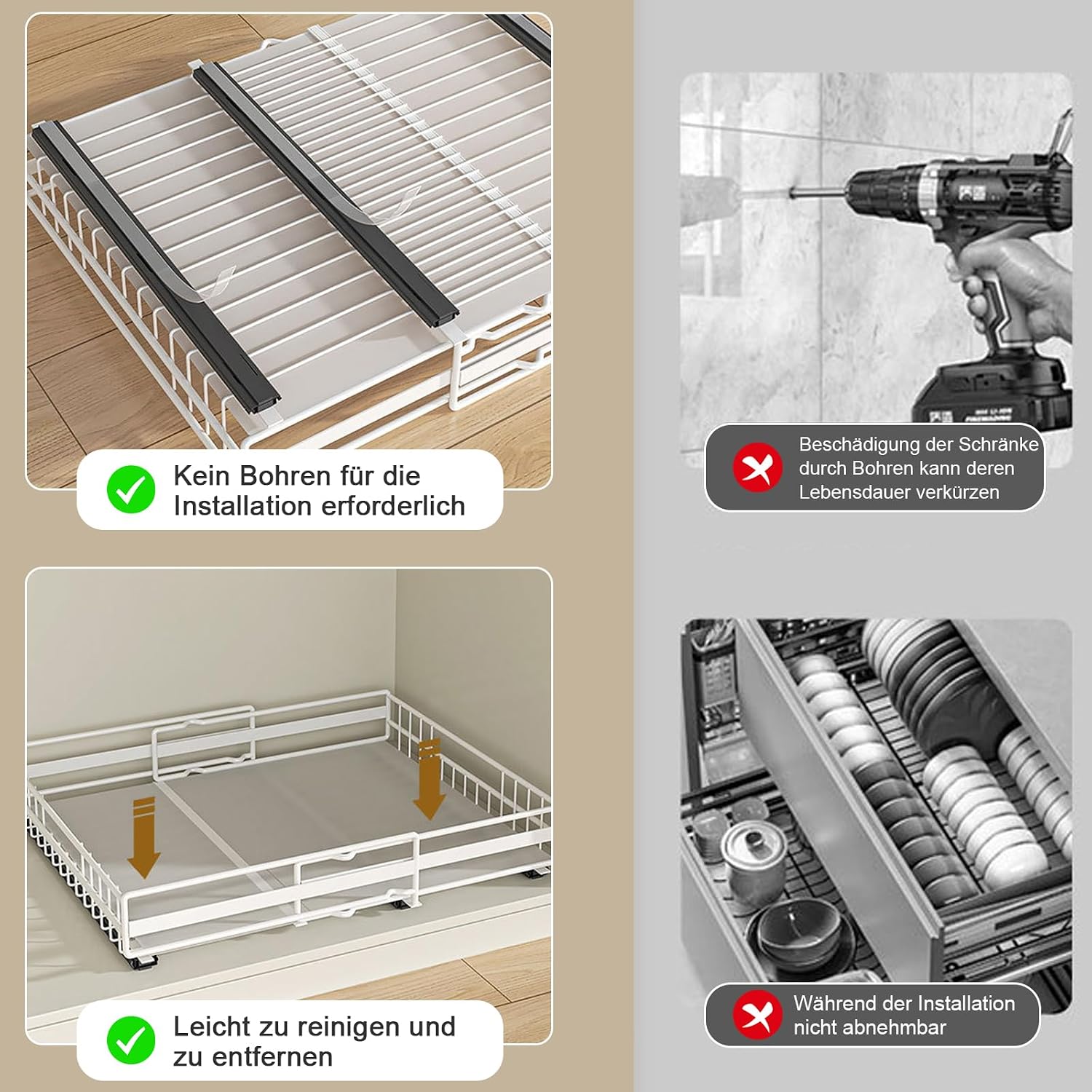 Organizador Telescópico para Alacena | Extraíble para Cocina Pack 2