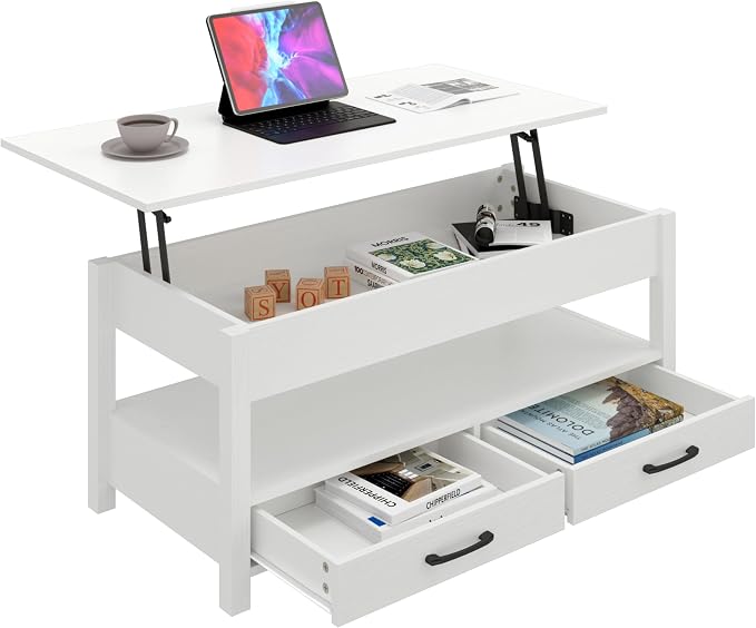 Mesa Auxiliar Salón de Madera | Estante Abierto Estilo Retro