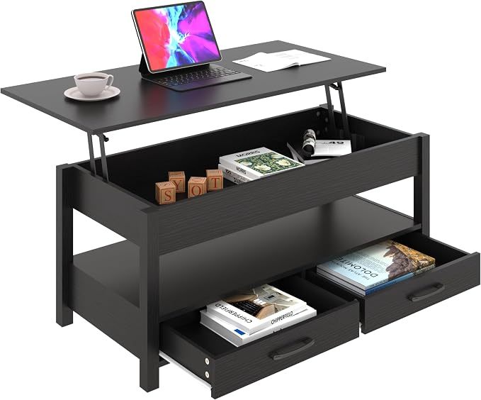 Mesa Auxiliar Salón de Madera | Estante Abierto Estilo Retro