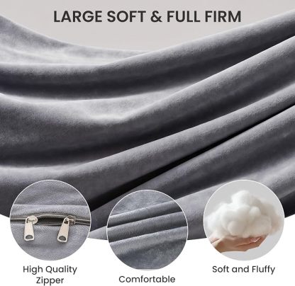 Almohada de Embarazo Forma J | Funda Lavable y Soporte de Espalda