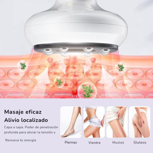 Masajeador Ventosa Gua Sha Eléctrico para el Cuerpo con Bolas de Acero y dos ventosas faciales y manual con método de uso de la vacum terapia con aceite facial de argan de regalo.Herramienta de Masaje Corpora y facial. regalo para mujerl