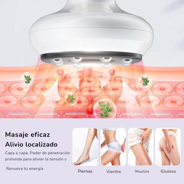 Masajeador Ventosa Gua Sha Eléctrico para el Cuerpo con Bolas de Acero y dos ventosas faciales y manual con método de uso de la vacum terapia con aceite facial de argan de regalo.Herramienta de Masaje Corpora y facial. regalo para mujerl