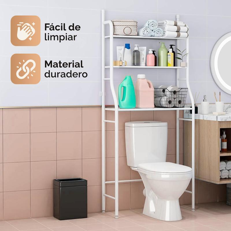 Estante independiente de acero inoxidable para baño: ahorro de espacio y diseño minimalista