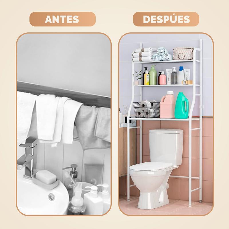 Estante independiente de acero inoxidable para baño: ahorro de espacio y diseño minimalista