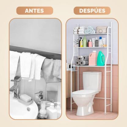 Estante independiente de acero inoxidable para baño: ahorro de espacio y diseño minimalista