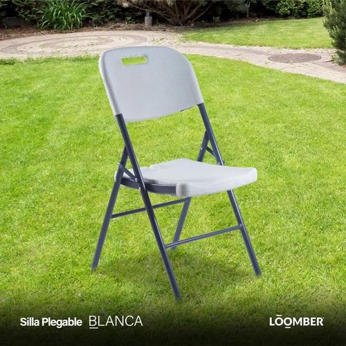 Paquete De 6 Sillas Plegables Blancas 87cm Altura 47cm Ancho 54cm Largo Estructura De Acero Sólido Para Eventos Y Uso Cotidiano