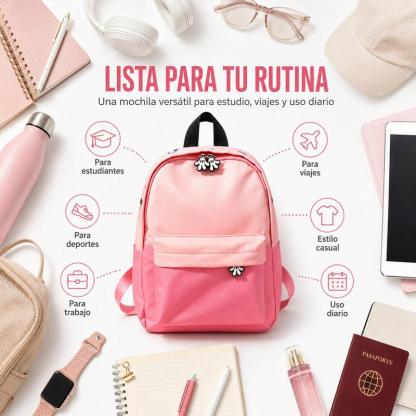 Morral y Mochila Infantil Impermeable Novedad 2026 con Estampados de Caricaturas, Diseño Ergonómico Transpirable, 9 Colores Disponibles, Medidas 31x24x10 cm para Niños Jardín y Primaria