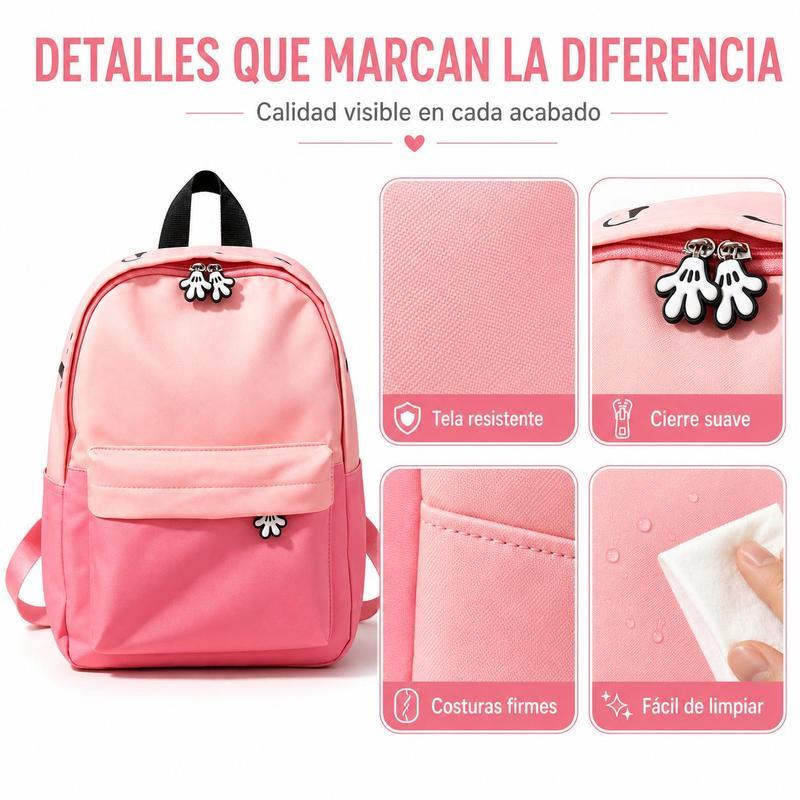 Morral y Mochila Infantil Impermeable Novedad 2026 con Estampados de Caricaturas, Diseño Ergonómico Transpirable, 9 Colores Disponibles, Medidas 31x24x10 cm para Niños Jardín y Primaria
