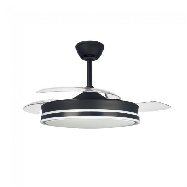 Ventilador  48W. Aspas plegables. Motor DC 30W. 7 Velocidades Iluminación Regulable Temporizador Función Brisa y Verano-Invierno