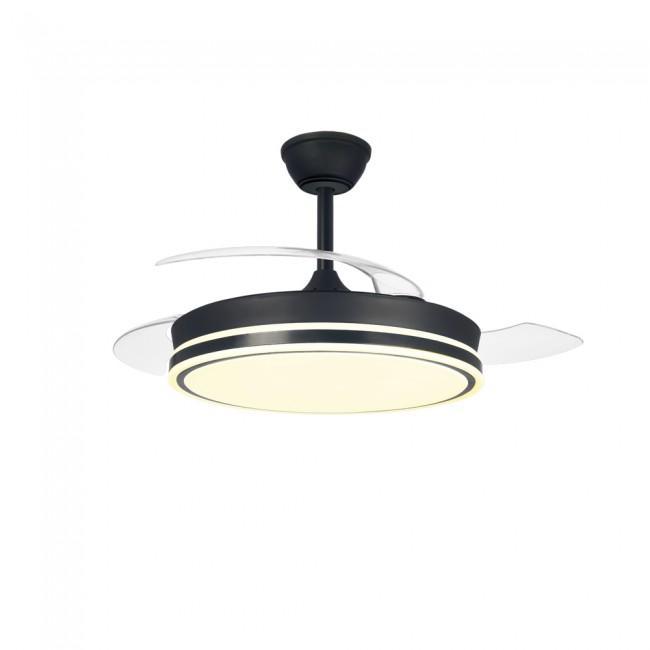 Ventilador  48W. Aspas plegables. Motor DC 30W. 7 Velocidades Iluminación Regulable Temporizador Función Brisa y Verano-Invierno