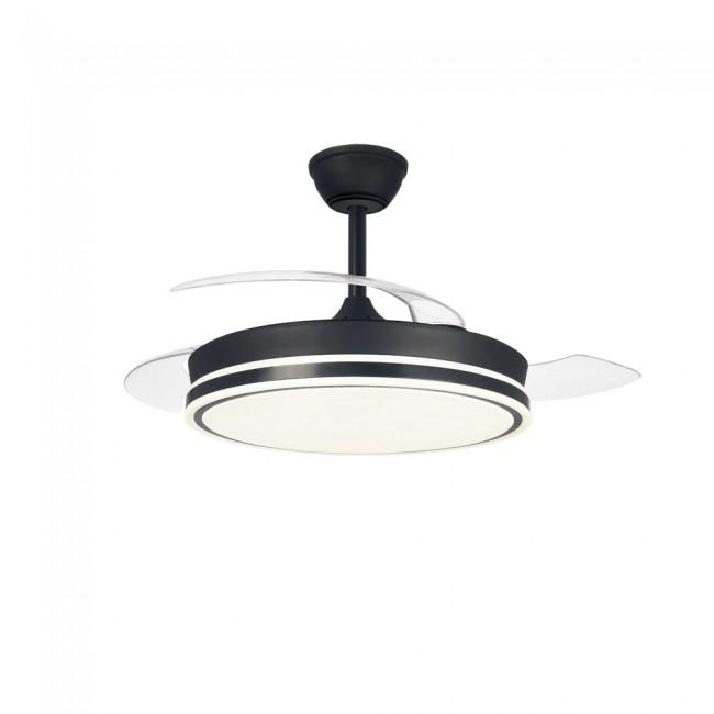 Ventilador  48W. Aspas plegables. Motor DC 30W. 7 Velocidades Iluminación Regulable Temporizador Función Brisa y Verano-Invierno