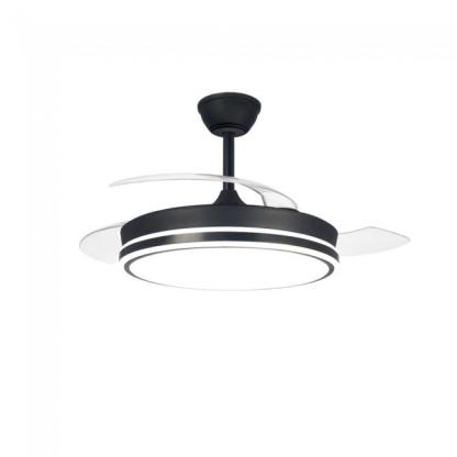 Ventilador  48W. Aspas plegables. Motor DC 30W. 7 Velocidades Iluminación Regulable Temporizador Función Brisa y Verano-Invierno