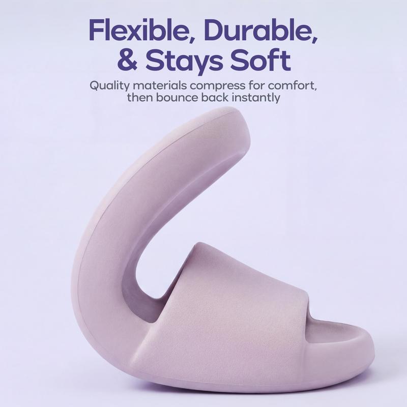Sandalias suaves, esponjosas e impermeables con forma de almohada, pantuflas de plataforma de espuma Cloud con amortiguación y absorción de impactos similares a las de las zapatillas deportivas, sandalias antideslizantes y cómodas para interiores y exteri