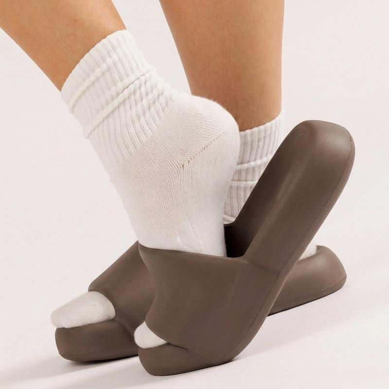 Sandalias suaves, esponjosas e impermeables con forma de almohada, pantuflas de plataforma de espuma Cloud con amortiguación y absorción de impactos similares a las de las zapatillas deportivas, sandalias antideslizantes y cómodas para interiores y exteri