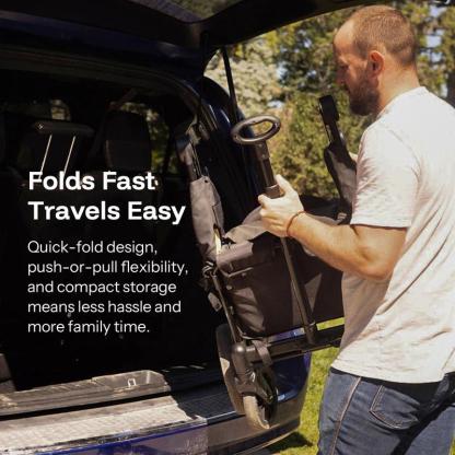 Cochecito de bebé tipo carrito, ligero, plegable y ajustable, de 2 o 4 plazas, con capota, manillar de empuje y tracción, ruedas todoterreno de espuma EVA, amplio espacio de almacenamiento, ideal para exteriores y camping.