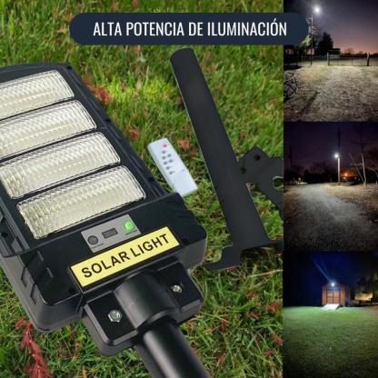 Lámpara Solar  1000W con Mando a Distancia y Soporte Galvanizado Incluido Garantía 3 Años