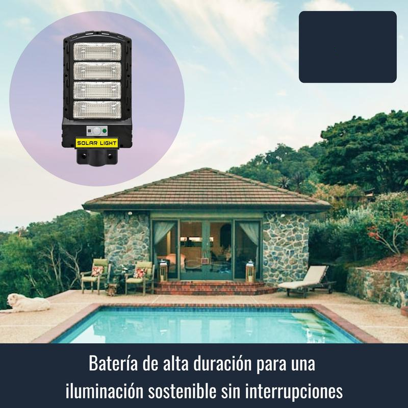 Lámpara Solar  1000W con Mando a Distancia y Soporte Galvanizado Incluido Garantía 3 Años