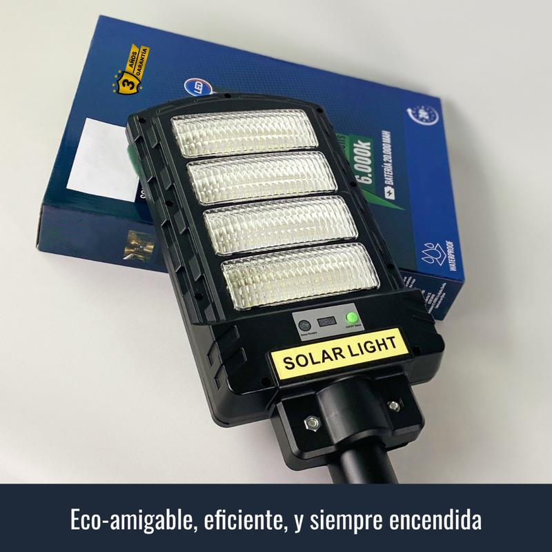 Lámpara Solar  1000W con Mando a Distancia y Soporte Galvanizado Incluido Garantía 3 Años