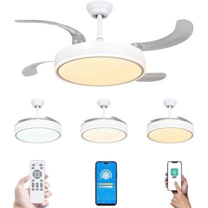 Ventilador de techo 96W con luz LED 60W+DC36W  en 3 Temperaturas de Luz con Mando a Distancia
