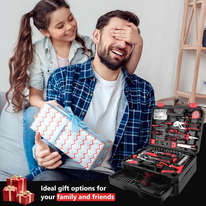 276-Piece Tool Set Kit - Tool kit with 12V Cordless Power Drill Driver Toolbox Storage Case with Drawer, Drill Set Perfect for Homeowner, Diyer, Handyman