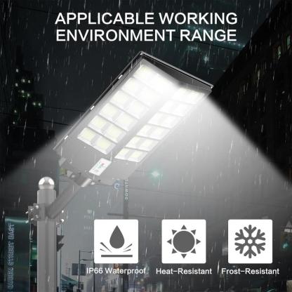 Lámpara solar LED para exteriores con sensor de movimiento y 3 modos; luz de seguridad para pared ideal para jardín, patio o porche; resistente al agua (IP65) y con control remoto.