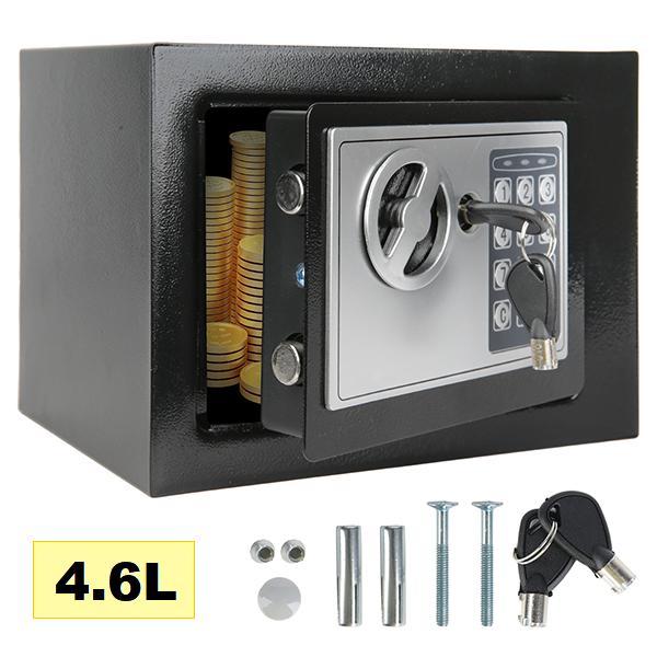 Caja Fuerte Digital de 4.6L con Teclado Electrónico Seguridad de Acero Construcción para Hogar Oficina Hotel con Cerradura de Llave