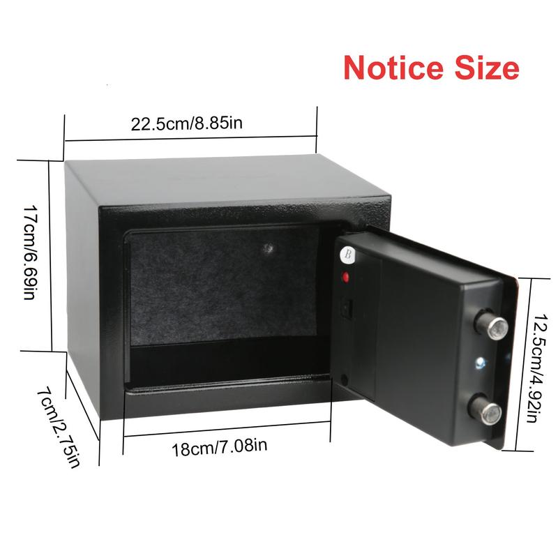 Caja Fuerte Digital de 4.6L con Teclado Electrónico Seguridad de Acero Construcción para Hogar Oficina Hotel con Cerradura de Llave