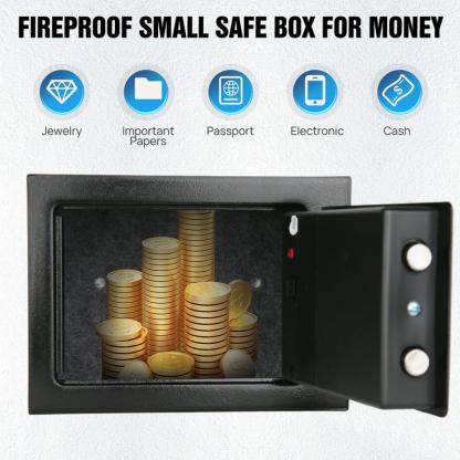 Caja Fuerte Digital de 4.6L con Teclado Electrónico Seguridad de Acero Construcción para Hogar Oficina Hotel con Cerradura de Llave