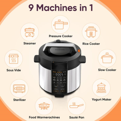 Combo de olla a presión 9 en 1 de 6 cuartos y arrocera multifunción 18 en 1 de 5 cuartos; electrodoméstico multifunción con funciones de salteado, cocción lenta, vapor, esterilización y mantenimiento de calor por 24 horas; incluye ollas interiores de acer