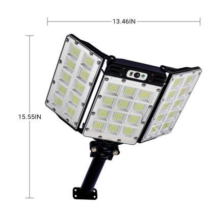 Focos solares de 800 LED con sensor de movimiento, control remoto, resistentes al agua IP65, 3 modos de brillo, luces de seguridad exteriores superbrillantes.
