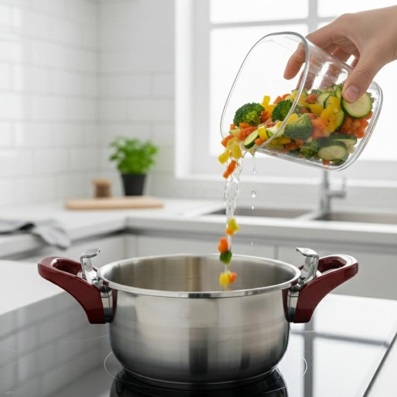 Olla a Presión Acero Inoxidable | 8L/10L, Inducción y Vitrocerámica