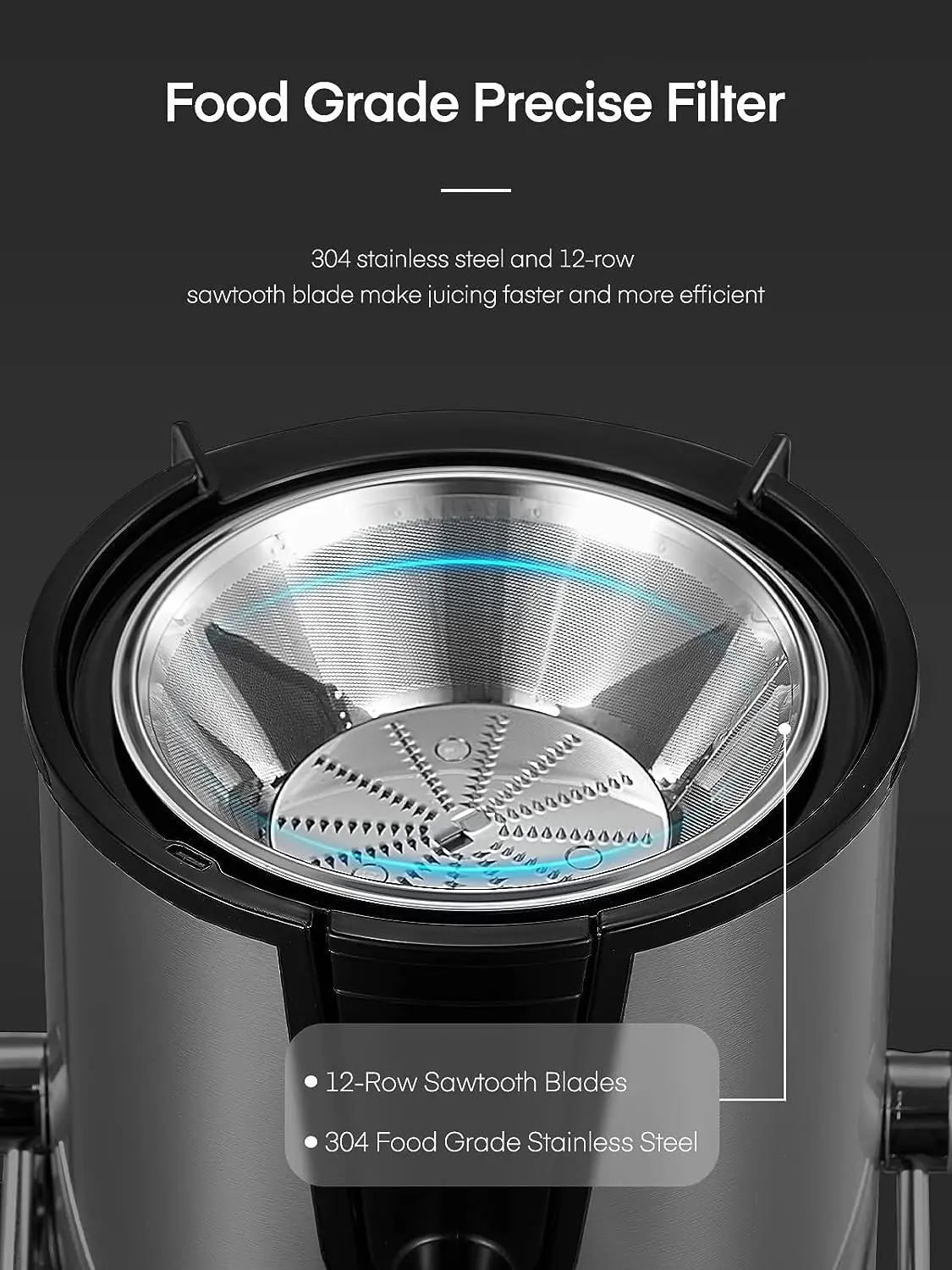 High Speed Centrifugal Juicer Machine – 3-Speed Juice Extractor with 3" Wide Feed Chute for Whole Fruits & Vegetables