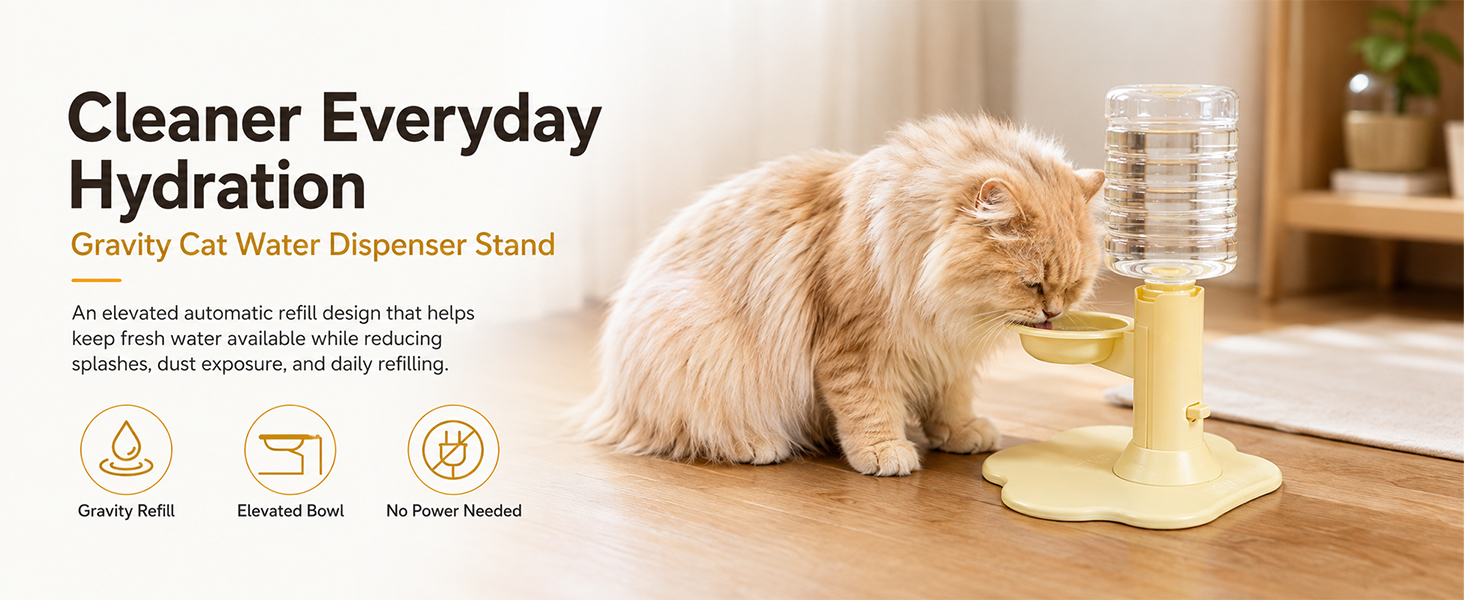 Gravity Cat Water Dispenser Stand