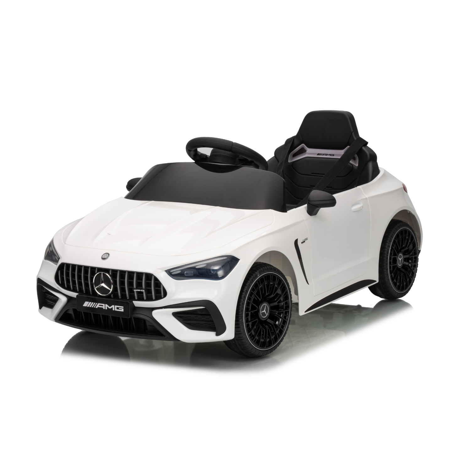 12V Kids Electric Ride-On Car, Realistic Toy Vehicle with LED Lights, Sounds, MP3 & USB Music, Parent Remote Control, Safety Belt, Forward & Reverse Driving