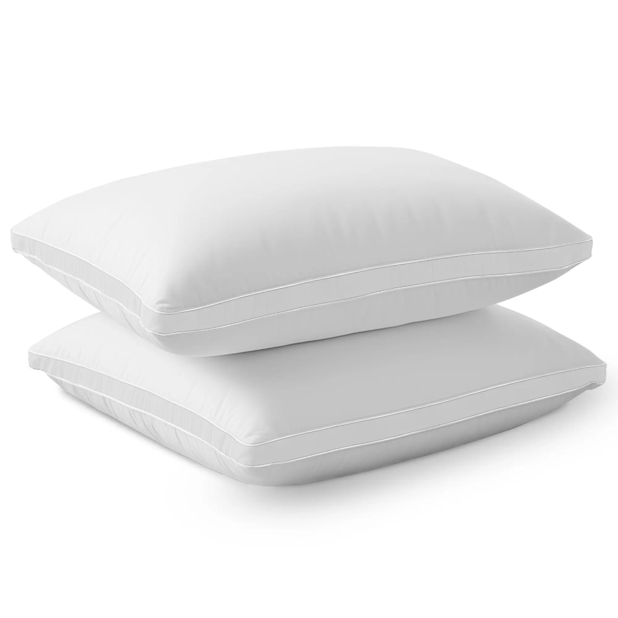 Gusseted Pillow Set, King & Queen Size Hotel Style Bed Pillows