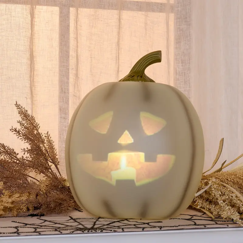 12 Inch Animated Talking Pumpkin Halloween Decoration, Singing & Joking Jack-O’-Lantern with Built-In Speaker for Indoor Party & Porch Decor